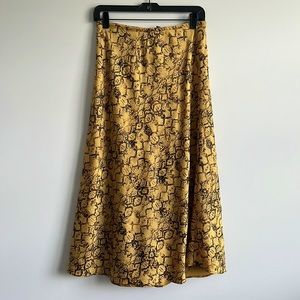 Anthropologie Current Air snake print slip skirt size S